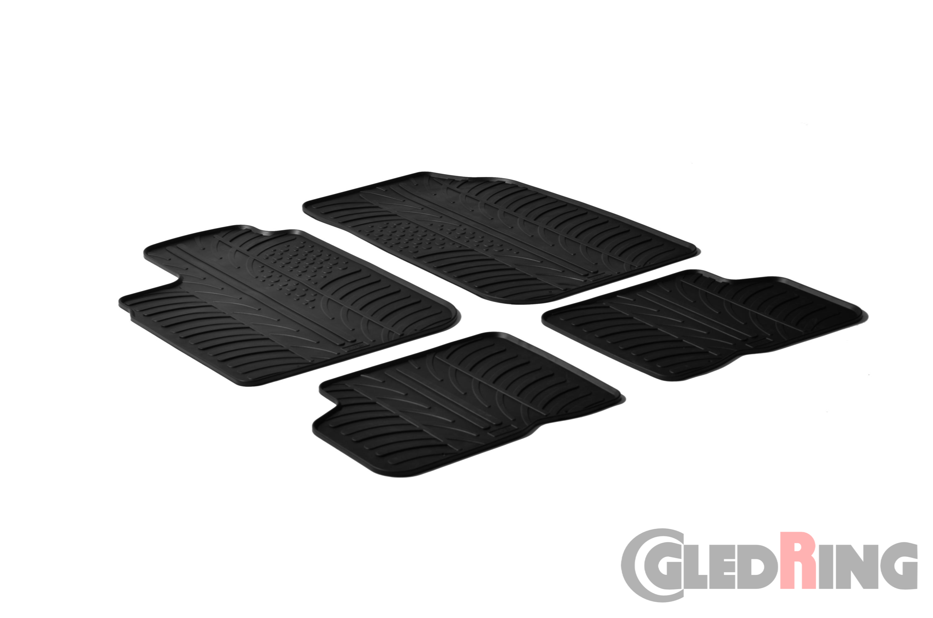 Original Gledring Passform Fußmatten Gummimatten 4 Tlg. - DACIA Logan 2005-2013